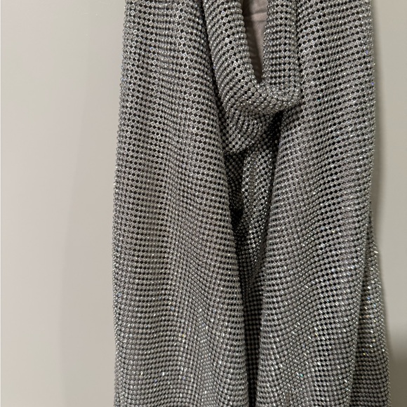 Meshki Shimmering Silver Halter Dress - Picture 4 of 6